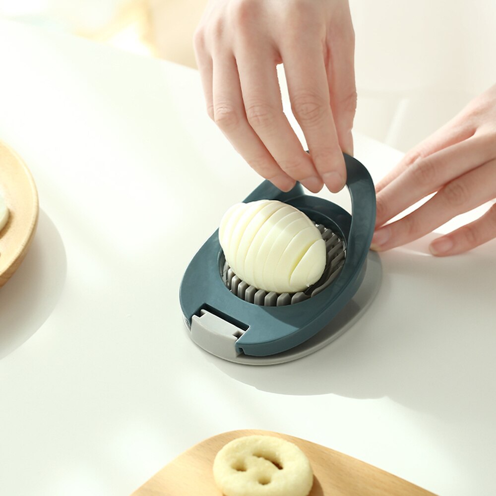 Japanese 2in1 Cut Multifunction Kitchen Boiled Egg Slicer Sectione Cutter Mold Flower Edges Gadgets Egg Cutter Tools
