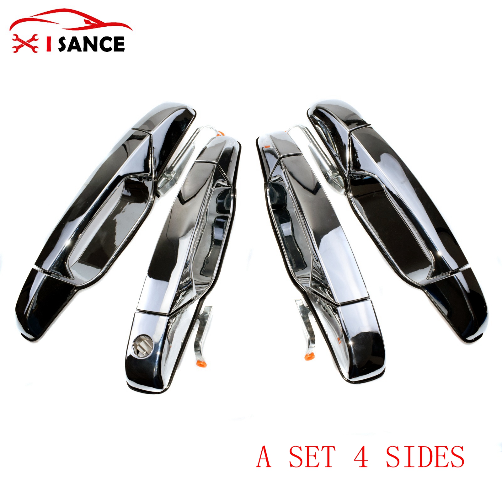 Chrome Outside Exterior Door Handle Front Rear Left Right For Chevy Tahoe Yukon Gmc Cadillac 15915147,15915148,15915619,15915620