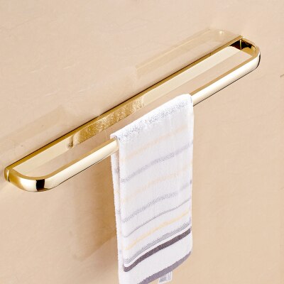 Badkamer Accessoires Set, Gouden Vierkante Papier Houder, Handdoek Bar, Zeep mand, Handdoekenrek, glas Plank Messing badkamer Hardware set: single towel bar