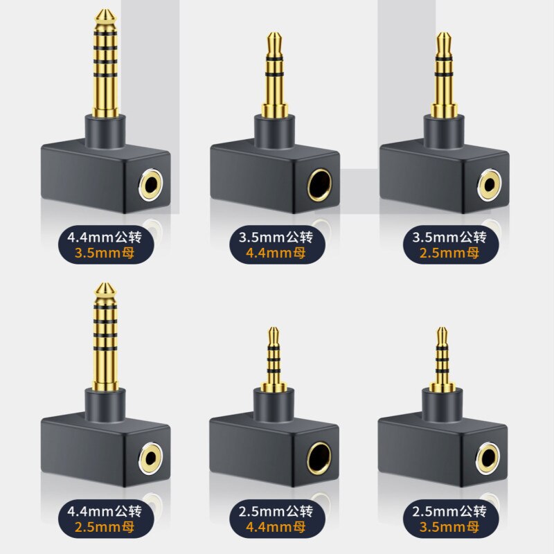 Audiophile Adapter słuchawek 2.5mm 3.5mm 4.4mm złącze mężczyzna kobieta HiFi Jack 2.5 3.5 4.4 konwerter Audio wtyczka gniazda słuchawkoego