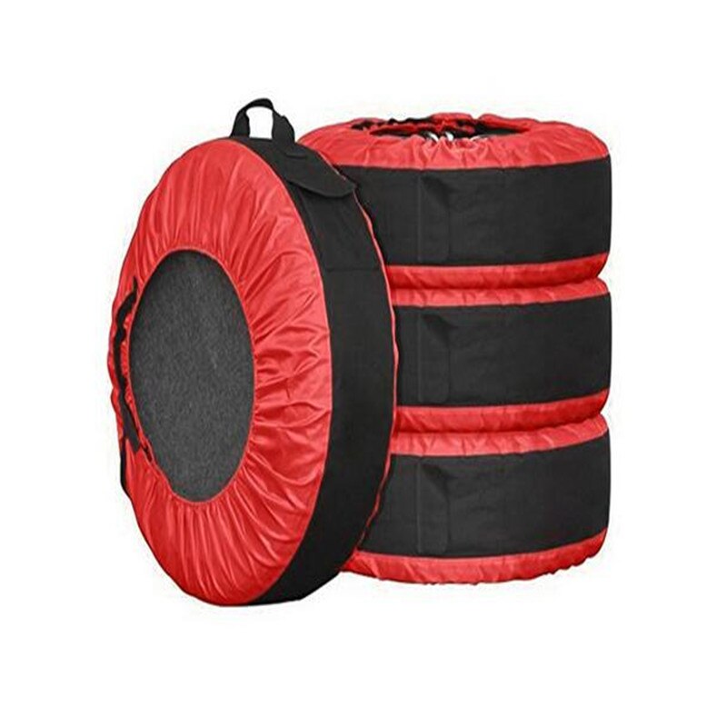 4 stks/partij Auto Verstelbare Tire Wheel Cover Voor Seizoensgebonden Waterdichte Bescherming Spare Banden Tyre Tote Accessoires Opbergtas
