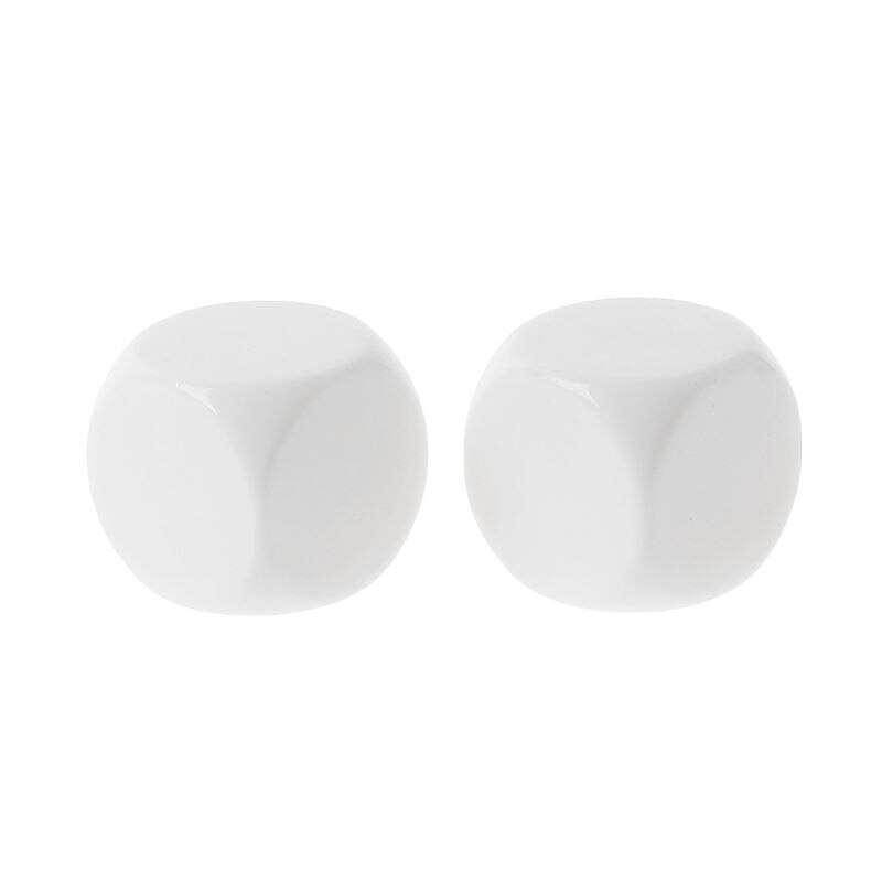 2Pcs 30Mm Acryl Leeg Dobbelstenen Kinderen Diy Speelgoed Schrijven Schilderen Graffiti Familie Board Games 77HC