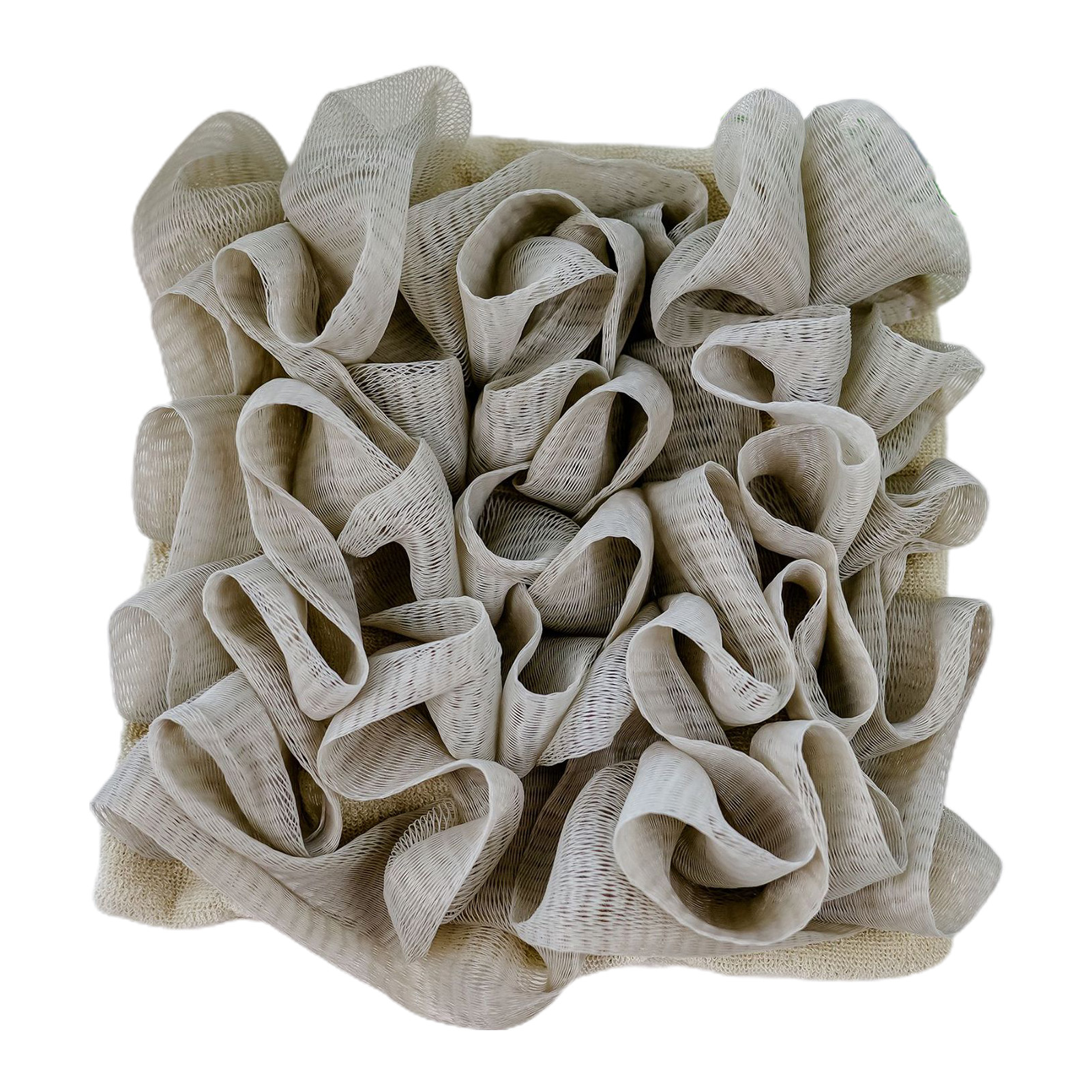 2 In1 Body Bad Spons Super Zachte Exfoliërende Loofahs Douchebal Hantable Scrub Handdoek Badbal Voor Lichaamsreinigingsborstel: GRIJS