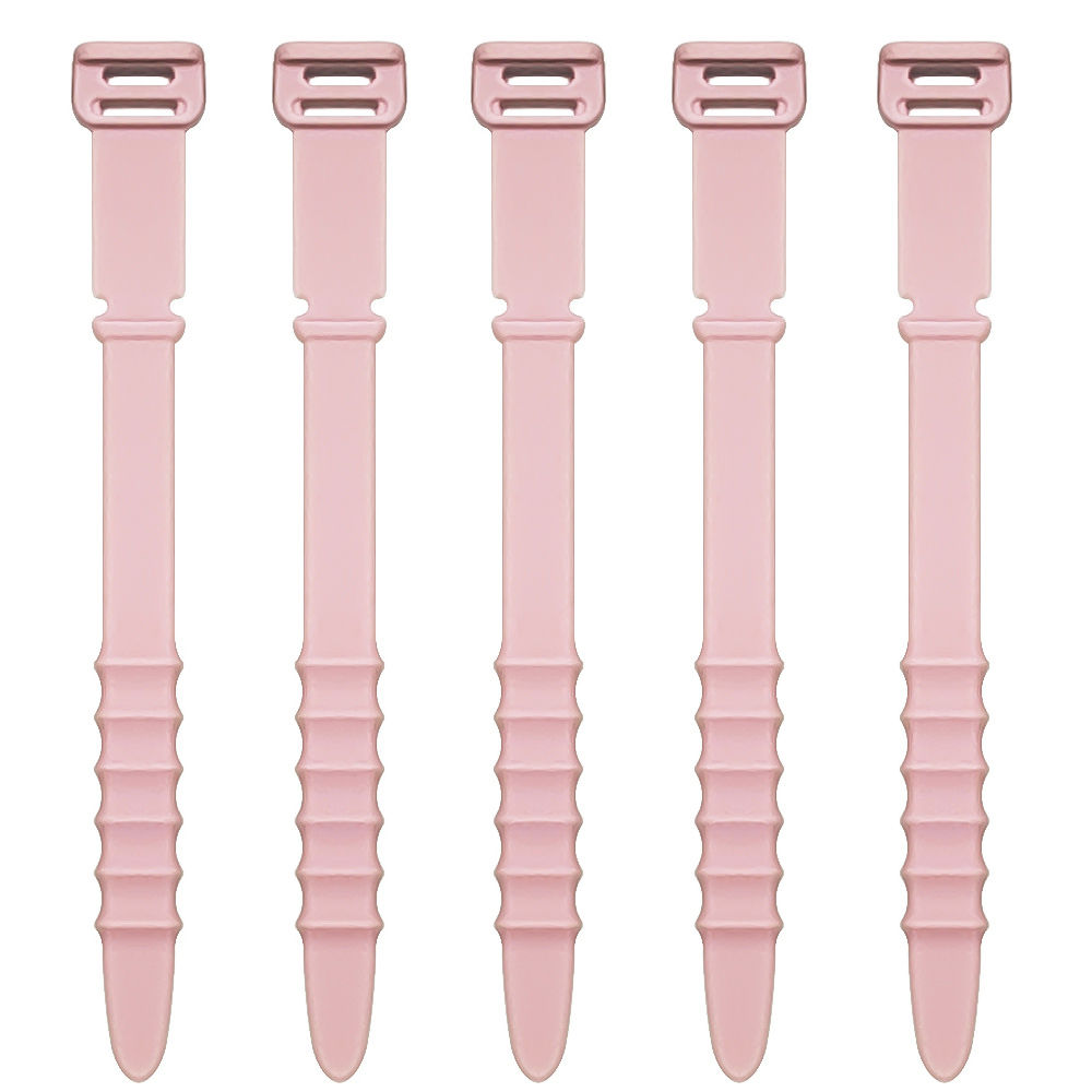 5 teile/satz Silikon Kabel Organizer Kabelbinder Wiederverwendbare Kabel Wächter Twist Krawatten USB Ladung Datenkabel Kopfhörer Linie Verwaltung: Lila