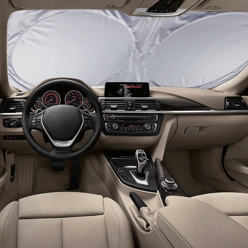 Cover Sunshade Vehicle Folding 150*70 cm Summer Sun Shade Full Set for Front Window Foldable Windshield