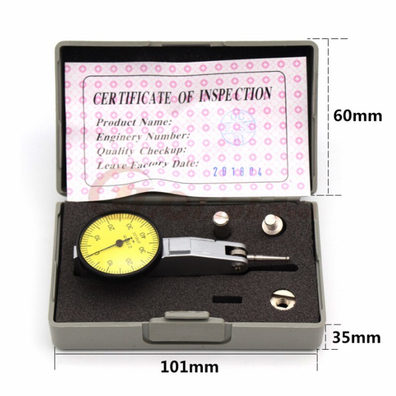 Mini 10mm Dial Indicator Magnetic Stand Base Holder Dial Test Comparator For Equipment Calibration: 0.8mm indicator 1pc