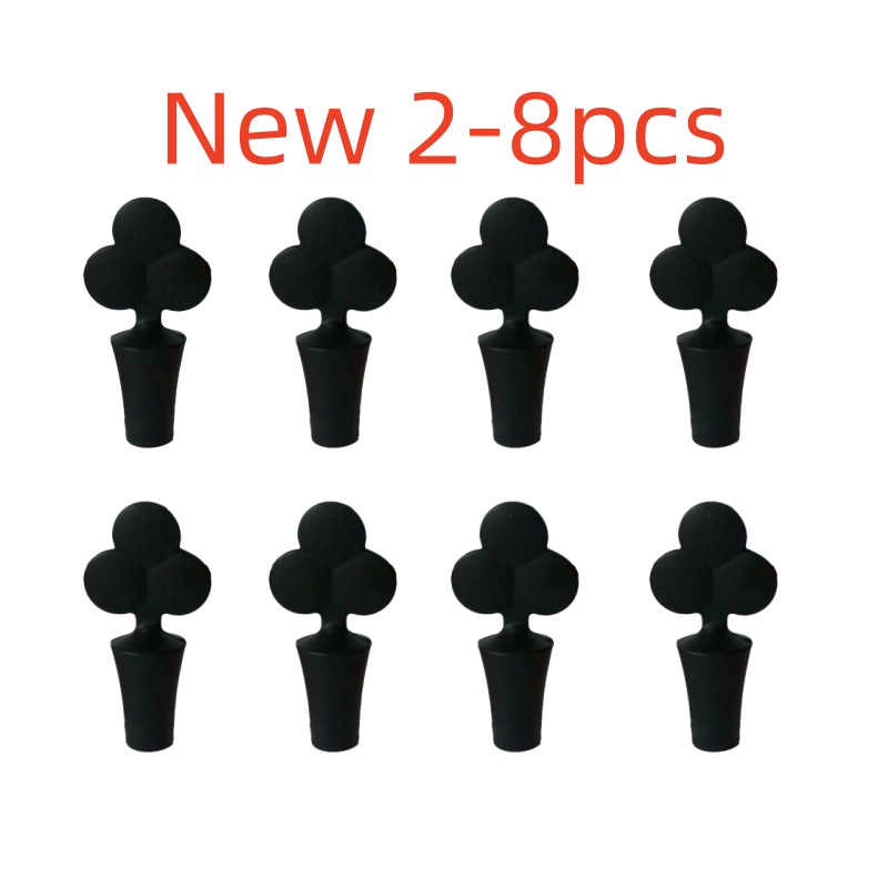 Silicone Champagne Wine Beer Bottle Cork Stopper Plug Wine Bottle Sealer Cap Stopper Bar Kitchen Tool Vacuum Sealed Sealer Plug: Silver