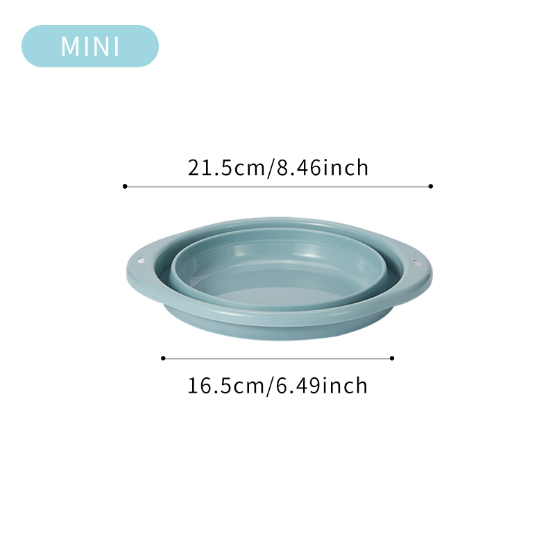 Multi-Purpose Folding Wash Basin Collapsible Bucket Foldable Washbasin Travel Portable Footbath for Household lavabo plegable: green mini