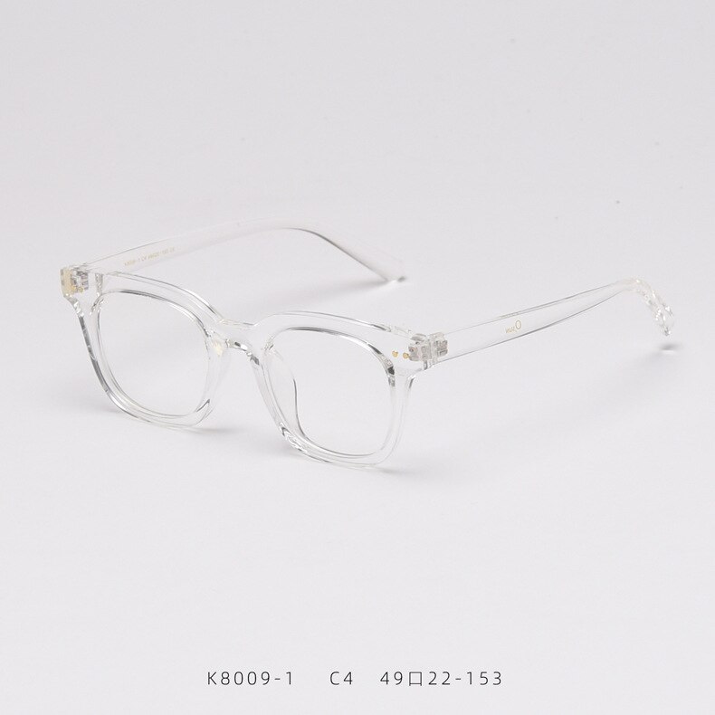 Optical Glasses Frame Man Women Brand Vintage TR90 Small Square Myopia Eyeglasses Frame Clean Lens: C4