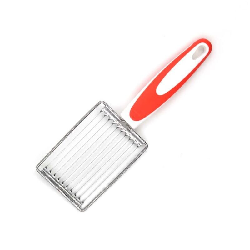 1 pièces trancheuse de tomate en acier inoxydable dentelé oeuf fruits fromage hachoir manuel trancheuses tomate Cutter viande Frok outils de cuisine chaude