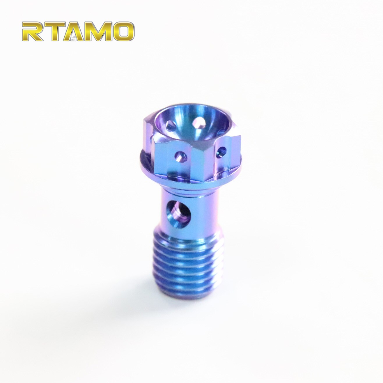 Titanium Banjo Bolts M10x1.0/1.25Px19 Hexagon Hollow Head Screws For Brake Hose Line Master Cylinder Motorcyle Parts: Purple / M10x1.25Px19