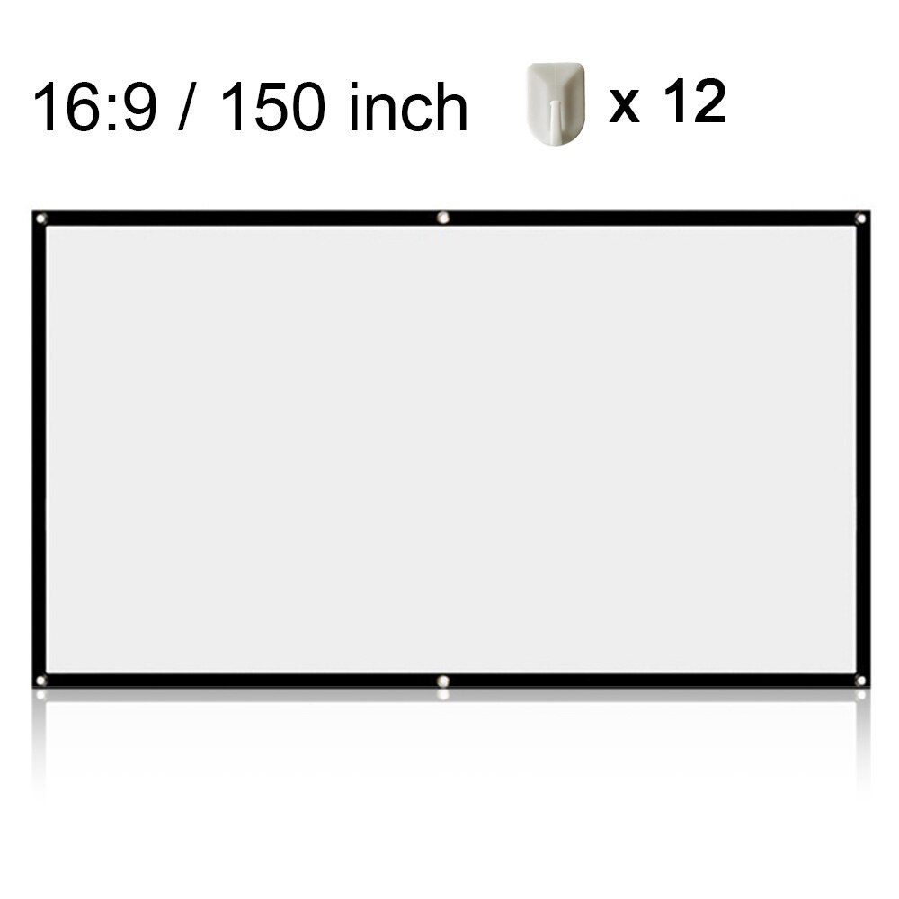 Portable Projector Screen Foldable Projection Curtain Projection Screen for Outdoor Camping Movie Open-air Cinema Office Meeting