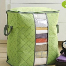 Non Woven Portable Clothes Storage Bag Wardrobe Closet Organizer Garment Bag Storage For Quilt Blanket Bedding Clothing Bag