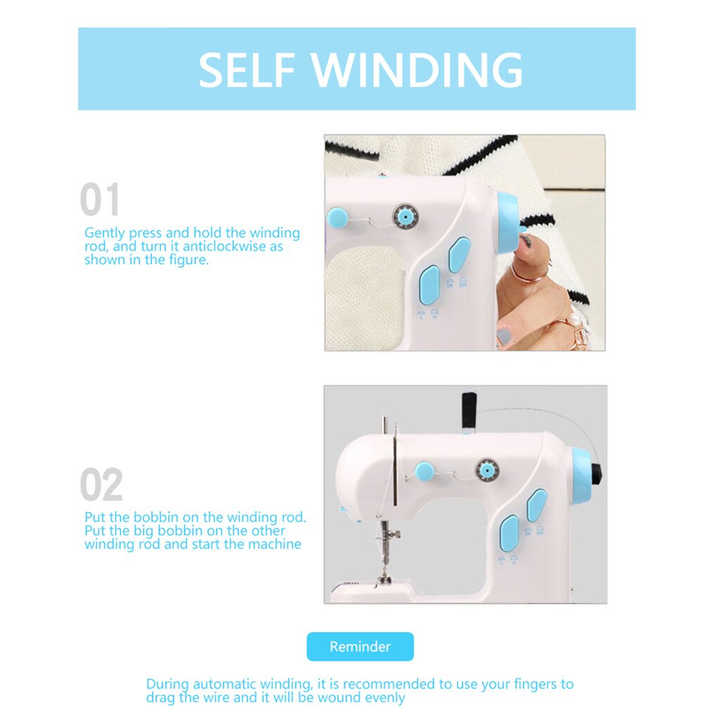 Mini Portable Handheld Sewing Machines Stitch Sew Needlework Cordless Clothes Fabrics Electrec Sewing Machine Stitch Set