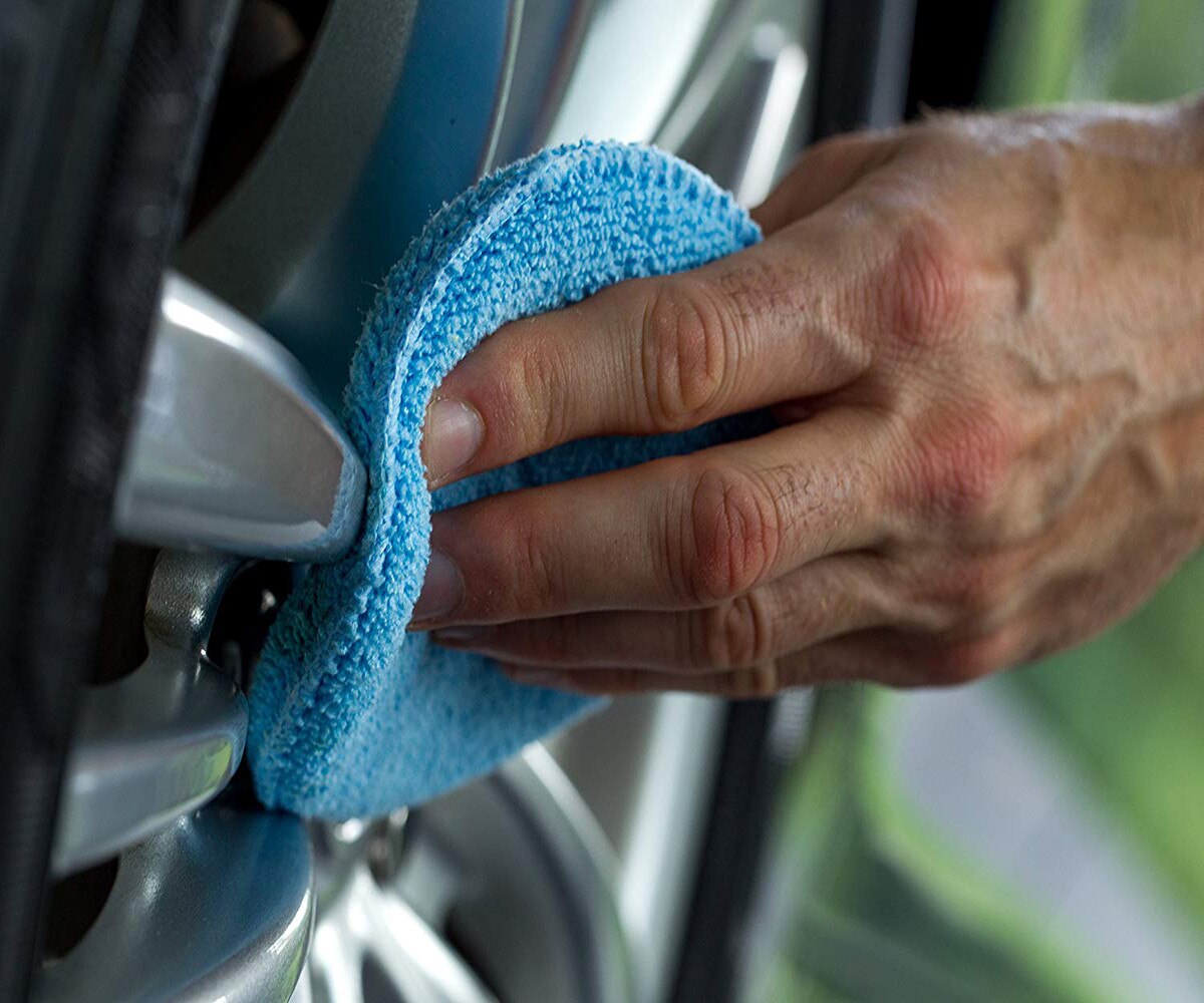 Esponja para pulir autos 2 uds esponja de microfibra espuma aplicador de cera de pulido almohadillas de foamspongs 0.7Y5