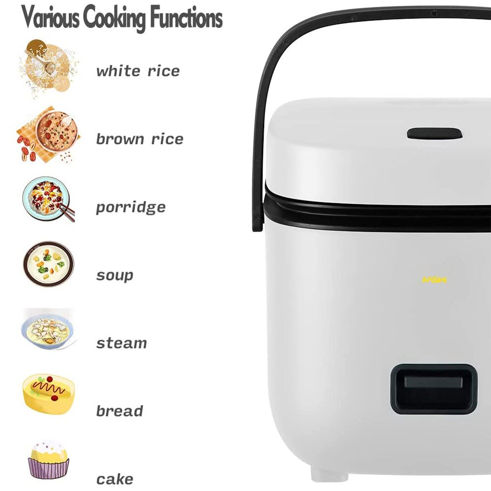 1.2L Mini Rice Cooker Multi-function Single Electric Non-Stick Rice Cooker 200W Household Small Cooking Machine Make Porridge