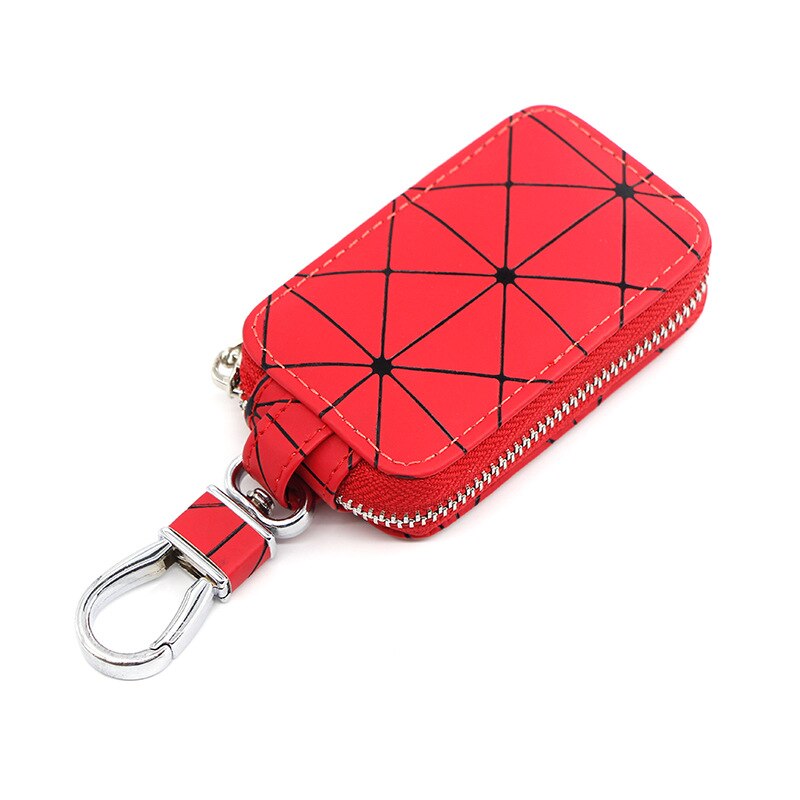 LLavero de cuero para hombre y mujer, funda organizadora de llaves de coche, cartera, bolsa, precio al por mayor