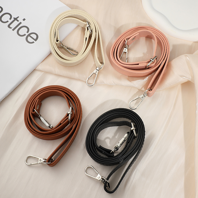 Bag Strap For Crossbody Mini Bag Shoulder Strap 130cm Bag Belt Accessories PU Solid Color Handles For Women's Bags