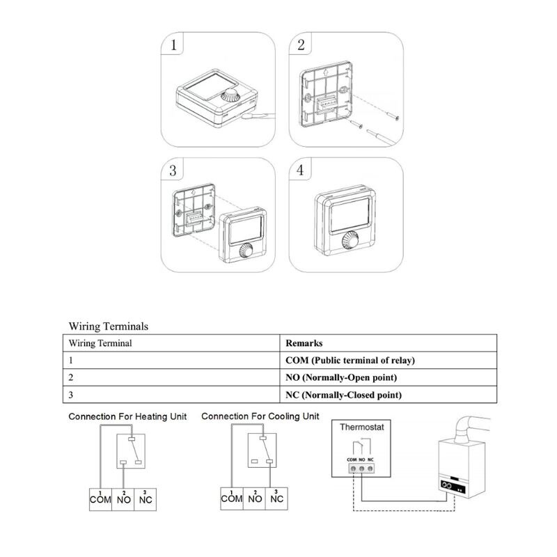 LCD Display Wall-hung Gas Boiler Thermostat Weekly Programmable Room Heating Digital Temperature Controller Thermostat J0PE