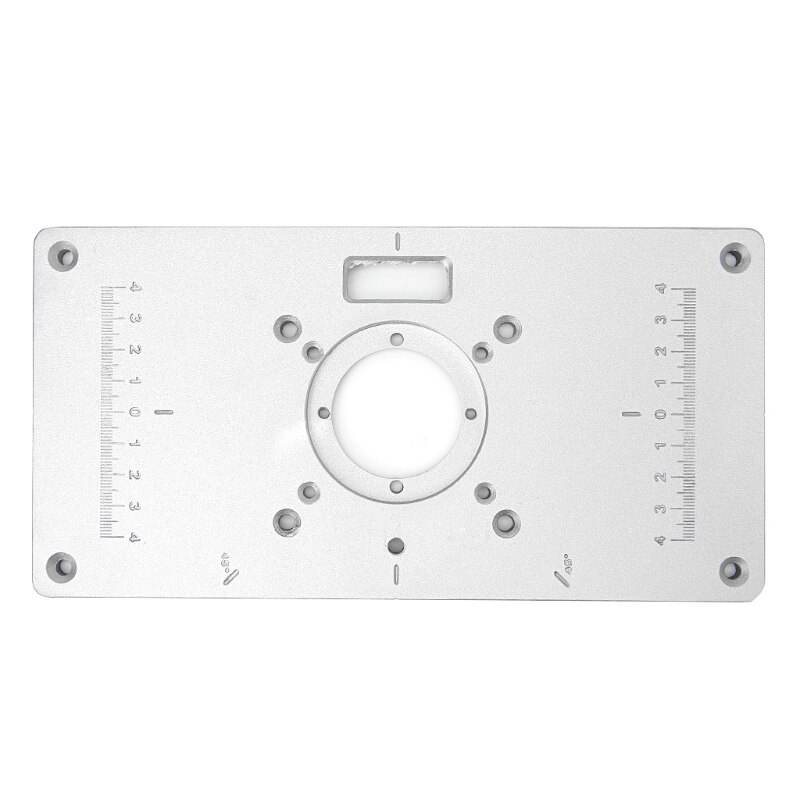 700C Aluminum Router Table Insert Plate + 4 Rings Screws For Woodworking Benches