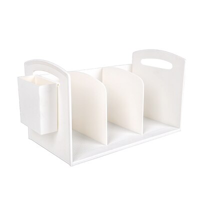 plastic book stand holder office stationery pen holder desk book organizer file storage rack school stationery supplies: Default Title
