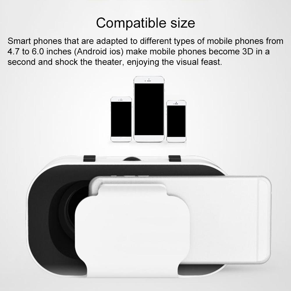 Vr virtual reality 3d glasögon box stereo vr kartong 5th generation huvudmonterade virtual reality glasögon hög