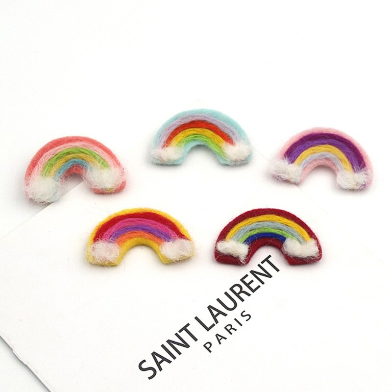 5 Pcs DIY Handmade Baby Felt Rainbow Home Party Decorations Photography Props J60B