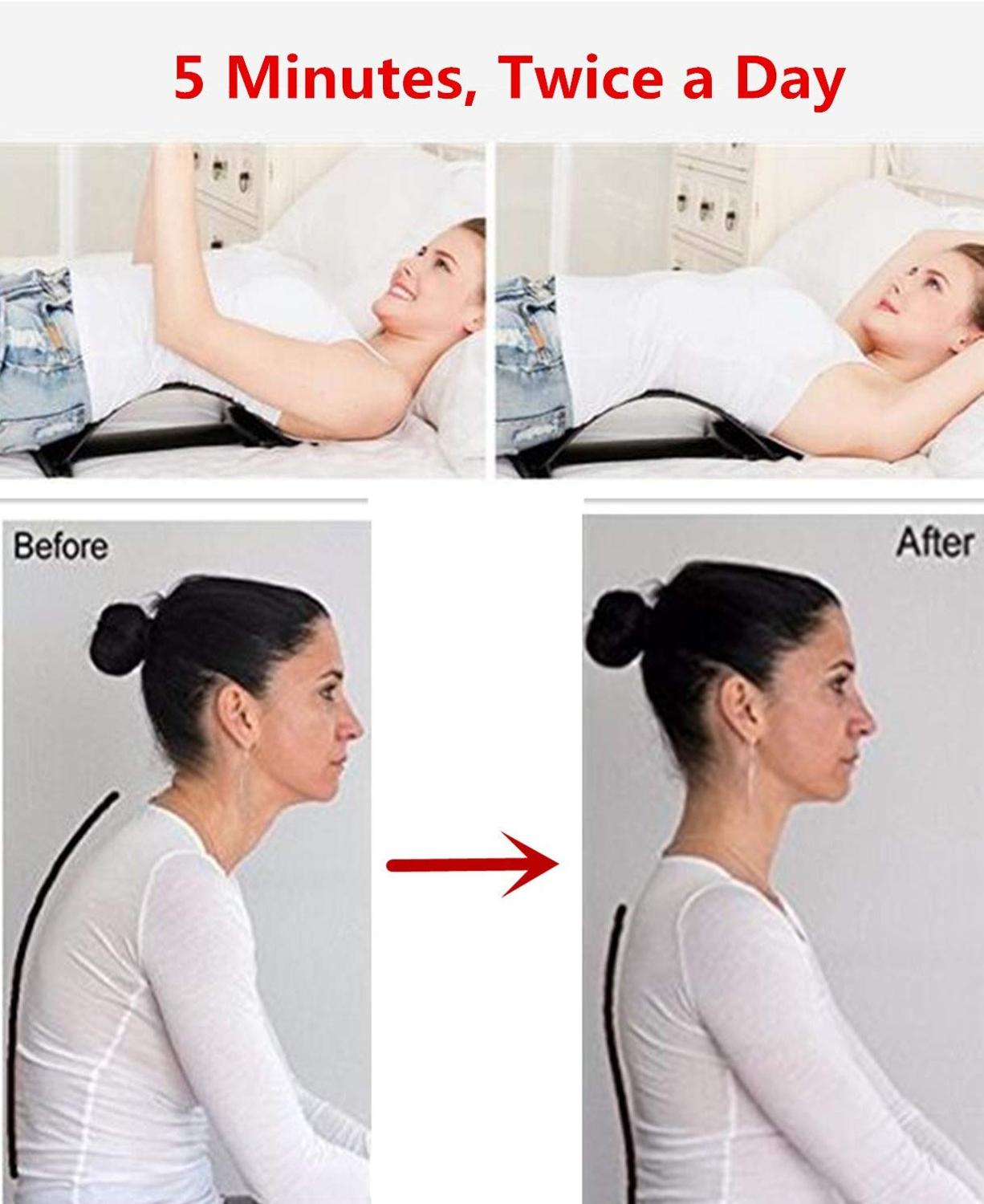 Back Massage Stretcher Lumbar Support Spine Pain Relief Chiropractic 18