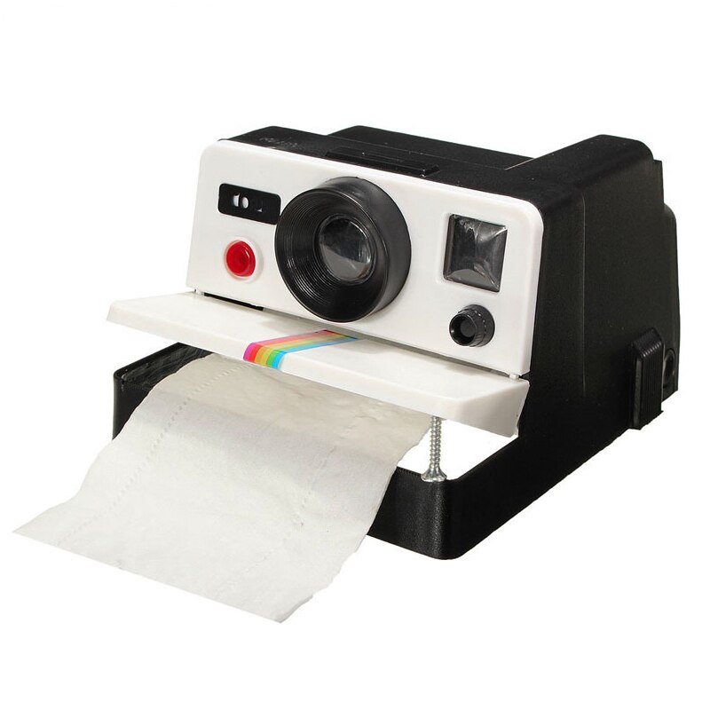 GOALONE Retro Camera Toilet Paper Holder Plastic Toilet Tissue Box Paper Roll Holder Dispenser Household Bathroom Accessories: Default Title