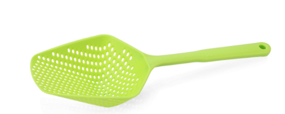 Palas de cocina creativas, colador de alimentos, cuchara de nailon, utensilios de drenaje, colador grande, filtro para sopa, accesorios de cocina para el hogar: Verde