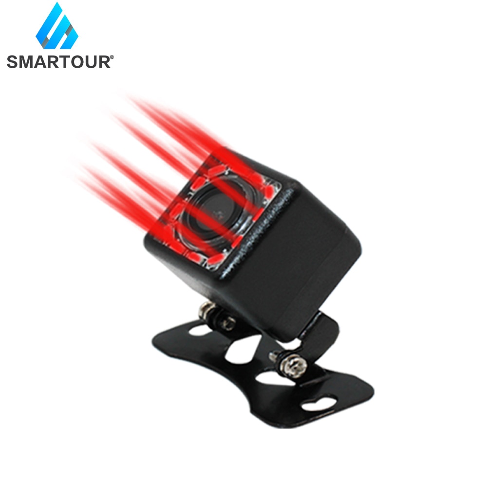 Cámara de marcha atrás smartour de 4.3 pulgadas para coche, monitor de espejo retrovisor hd, transmisor de aparcamiento inalámbrico: Marrón