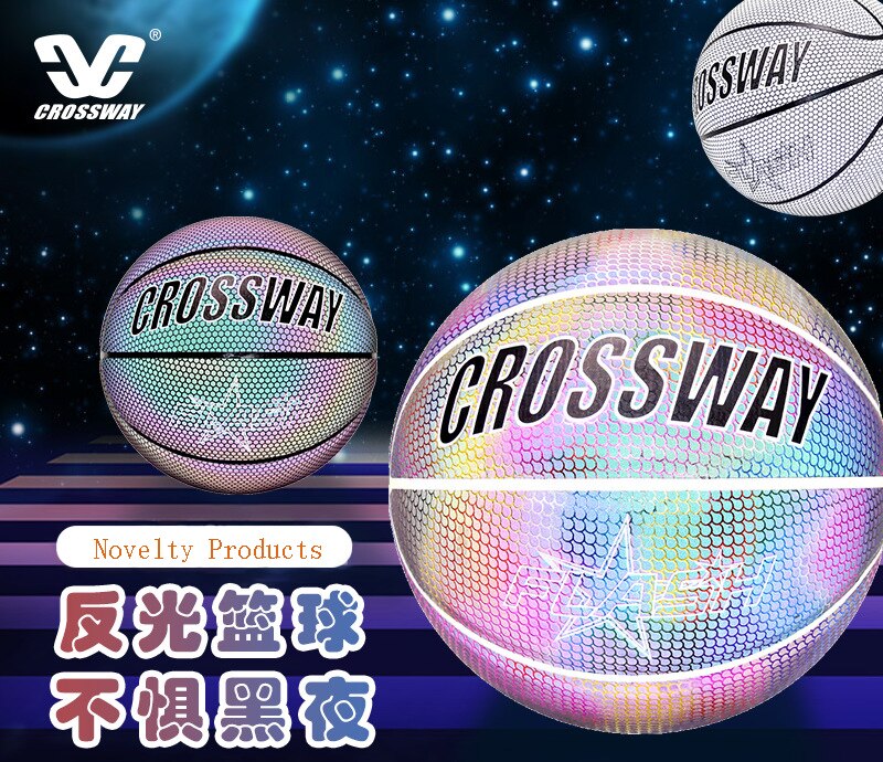 Geen. 7 Crossway Lichtgevende Reflecterende Pu Basketbal De Beste Voor Basketbal Fans