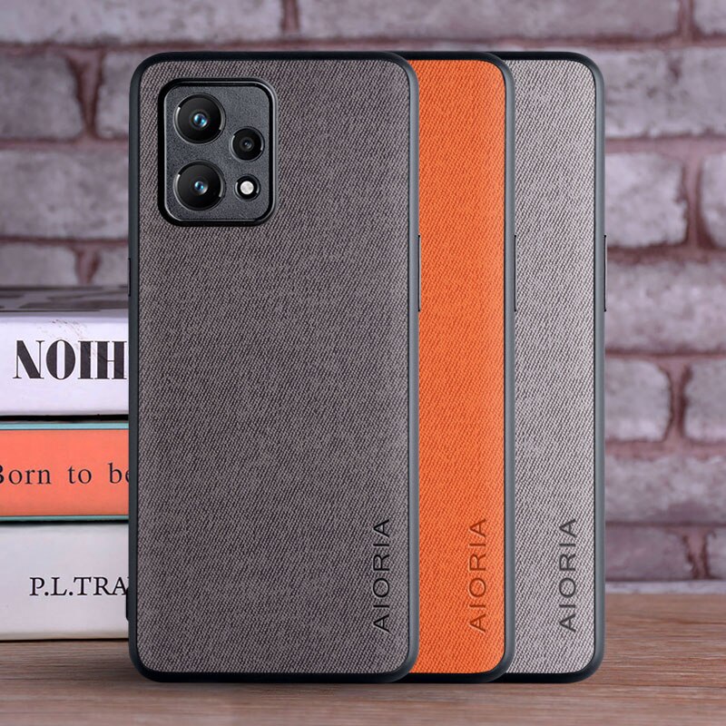 Case for OPPO Realme 9 Pro Plus Realme 9i coque Luxury textile Leather soft hard phone cover for oppo realme 9 pro case funda