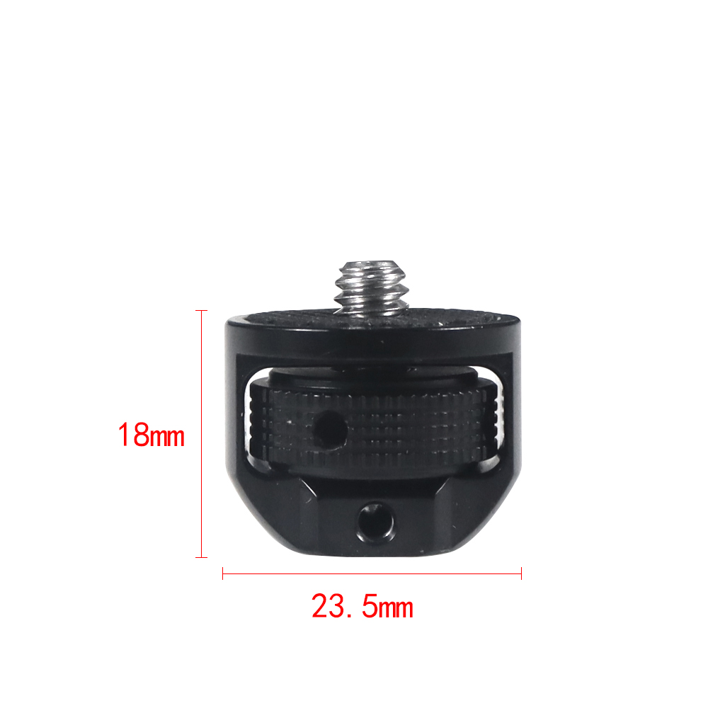 360 Swivel Adjustable 1/4&quot; Male to Female Camera Adapter Screw for DJI Pocket 2 for FIMI PALM 2 for Insta360 ONE X2 Accessories: Black