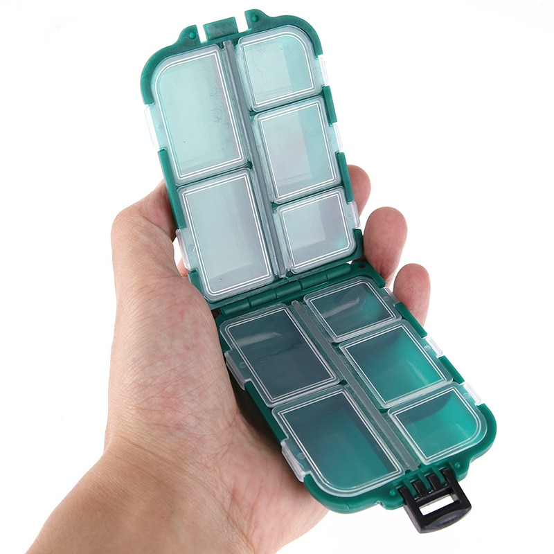 2PC Haken Kasten Angeln angehen Kasten Köder Spinner Haken10 Individuelle Fach Fliege Meer Angeln angehen Kasten Рыбная Ловля