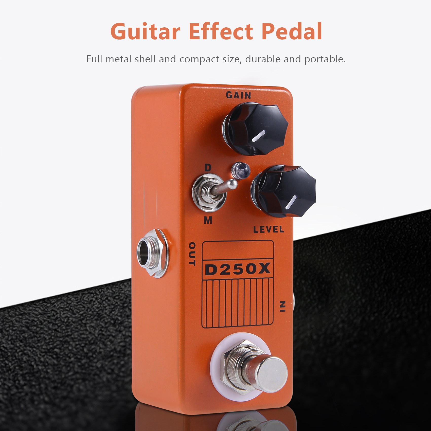 YHVC-Mosky D250X Mini Overdrive Preamp Guitar Effect Pedal with True Bypass Switch