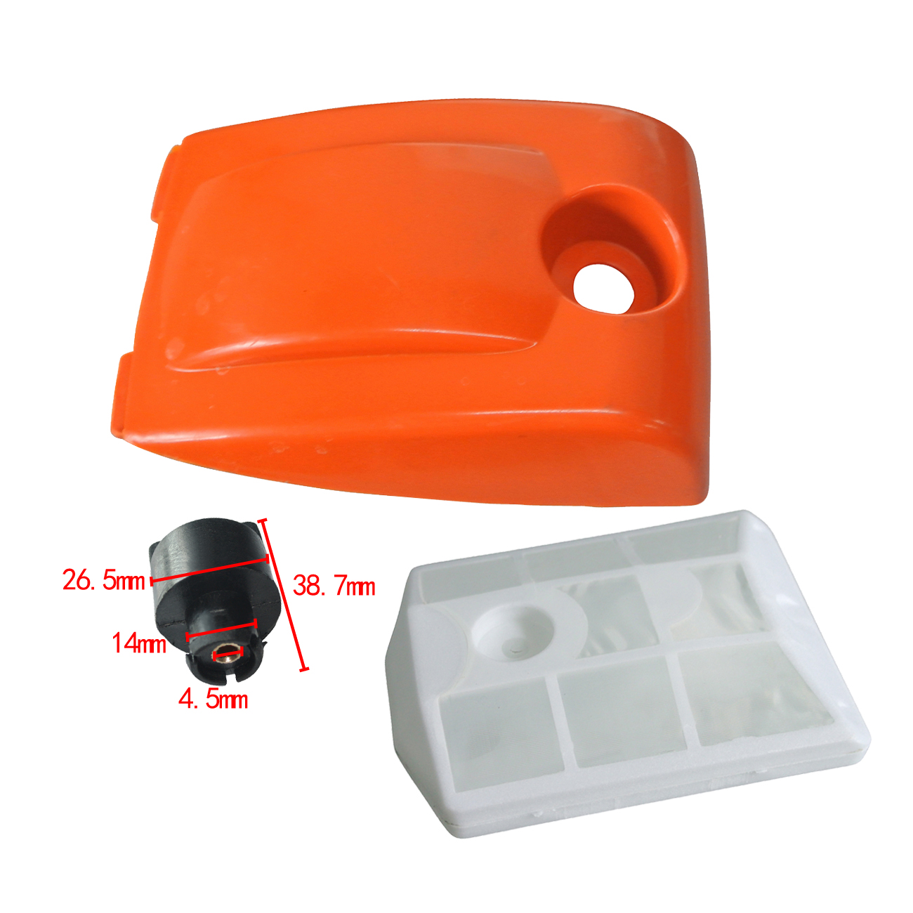 Couvercle de filtre à Air pour tronçonneuse chinoise, couvercle de filtre à Air avec écrou de filtre 4500 5200 45cc 52cc