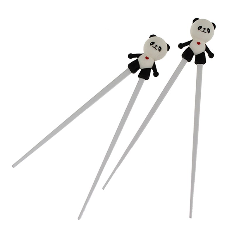 TEENRA 1Pcs Cute Panda Reusable Chopsticks Chinese Chopstcks Holder Kids Learning Chopstick Tableware Tools