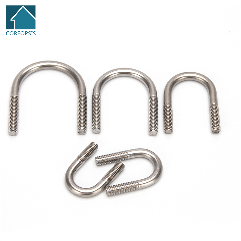 Stainless Steel 304 U-shaped Bolt M6 M8 U Style Screw Buckle Bolts Construction and Installation Solid Fastener