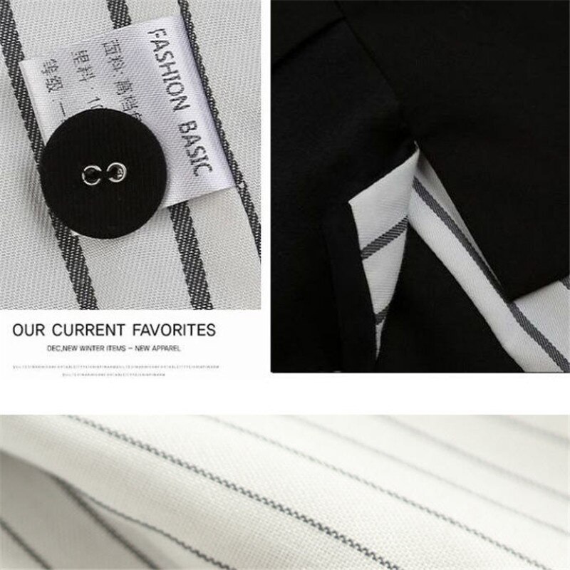 Dress vest kvinner spleis enkelt brystet ermeløs jakke kvinne formell sans manches stripe vester mairuker dress vest  w91167