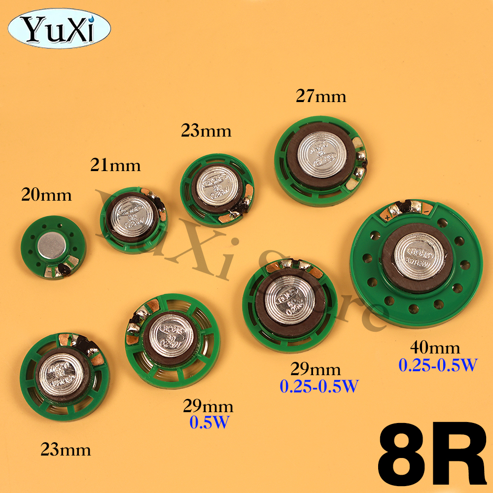 1pc hornhøjttalere 0.25w 0.5w 8r 16r 32r højttalerdiameter 20mm 21mm 23mm 27mm 29mm 36mm 40mm 8 ohm 16 ohm 32 ohm højttaler