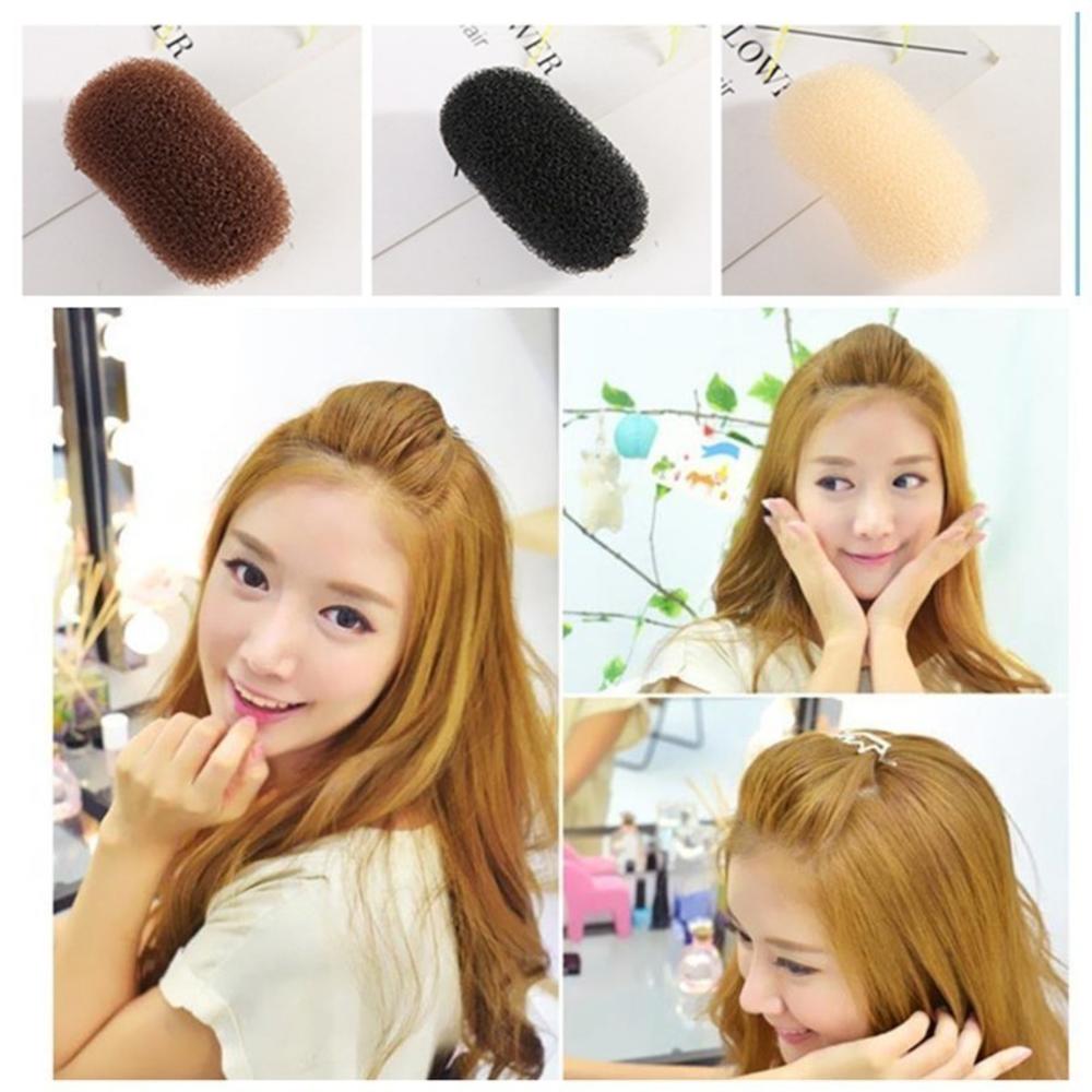 Magic Bun Hair Base Bump Hairpin Hair Tool Sponge Braider Hair Maker Styling Twist Styling Insert Braider Tool Black Beige