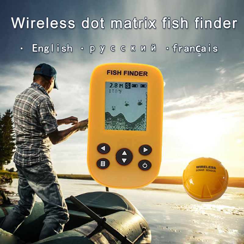 Brand Vkg Dot Matrix Fish Finder Smart Sonar Sensor, Draadloze Fishfinder