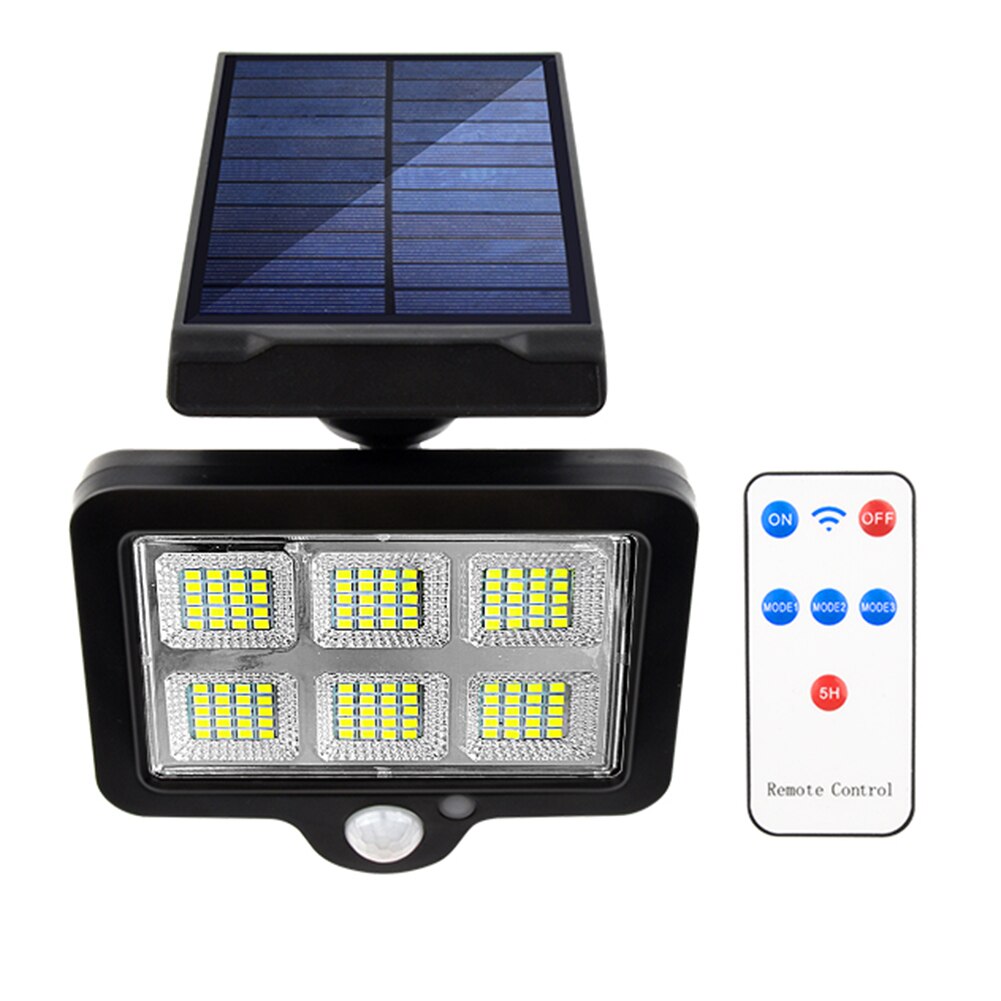 LED Solar Wall Light Outdoors Motion Sensor Waterproof Garden Lighting + 5m Extension Cable Courtyard Fence Driveway Street Lamp