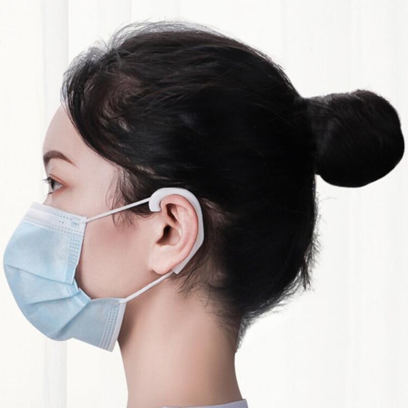 10 Pcs Zachte Siliconen Masker Oorhaak Anti-Lek Anti-Pijn Onzichtbare Gezichtsmasker Oor Gesp Houder Accessoires