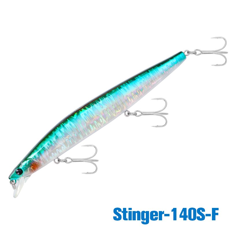 TSURINOYA 140S Sinking Minnow 140mm 26g Ultra Long Casting Fishing Lure STINGER Seabass Tuna Sea Inshore Fishing Hard Bait Model: Stinger 140S-F