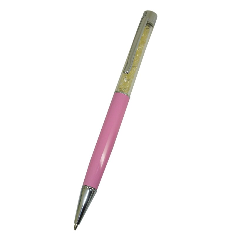 Acmecn 2 Stks/partij Slim Crystal Pen Bal Voor Student Roze En Wit Sieraden Diamond Balpennen 1.0 Mm Refill inkt Pennen