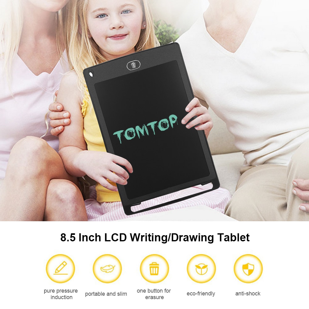 8.5 tommer lcd tegnetablet bærbar digital blok skrive notesblok elektronisk grafisk tavle noter påmindelse med stylus pen