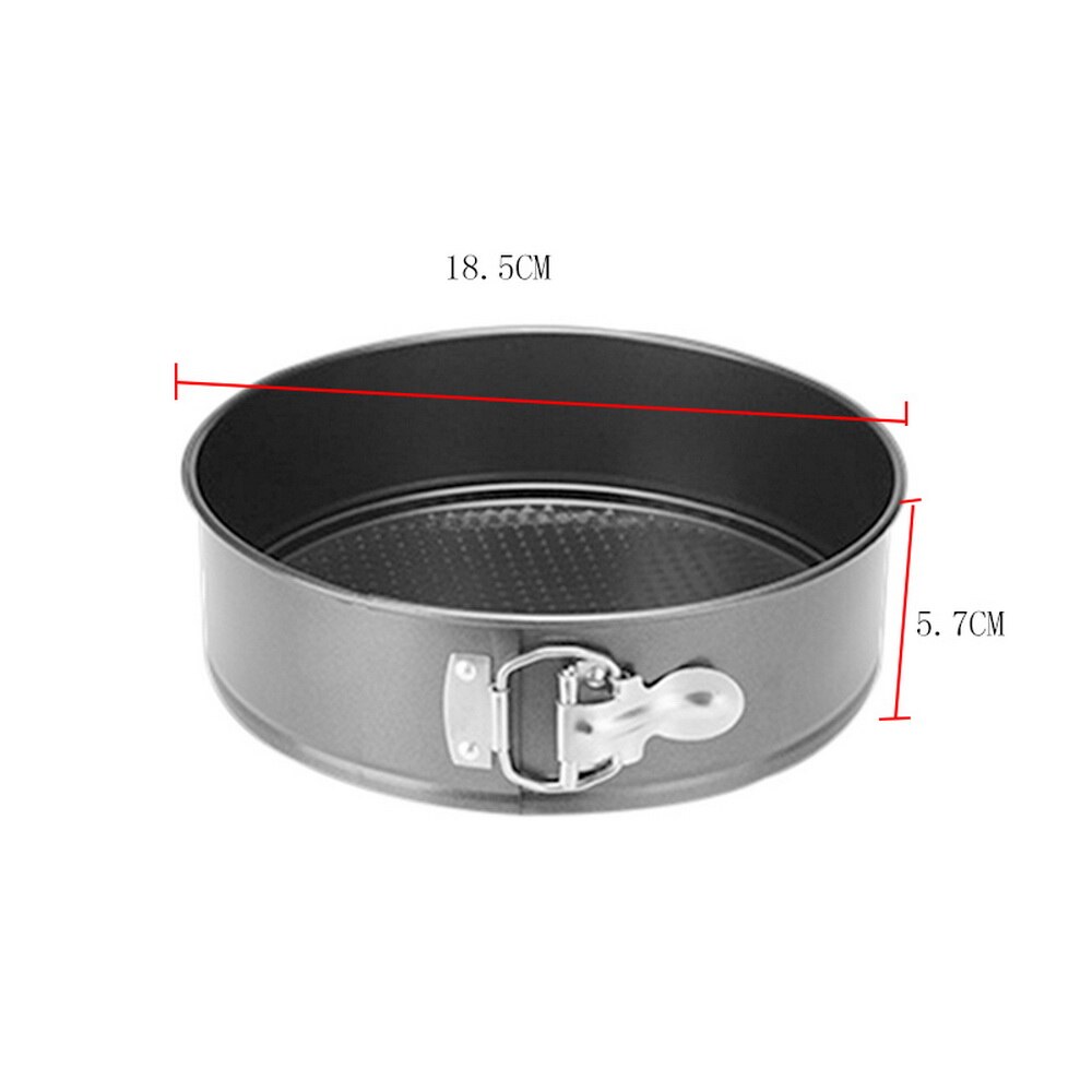 3PC Backformen Backen Pfannen Küche Kuchen Schimmel Kleine Runde Backform Schwere Kohlenstoff Nicht-Stock Slipknot Abnehmbare Basis tablett: 18.5cmx5.7cm