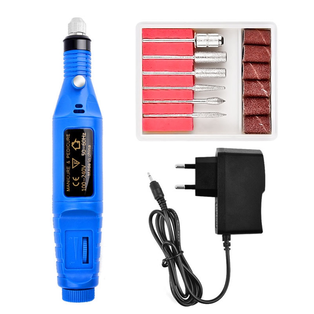 15 Pcs/set Diy Electric Engraving Engraver Pen Carve Tool For Jewelry Metal Glass Eu Plug For 6 Colors#9: Blue 